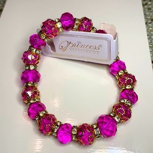 PRINCESS- Stretch Pink Stone Bracelet